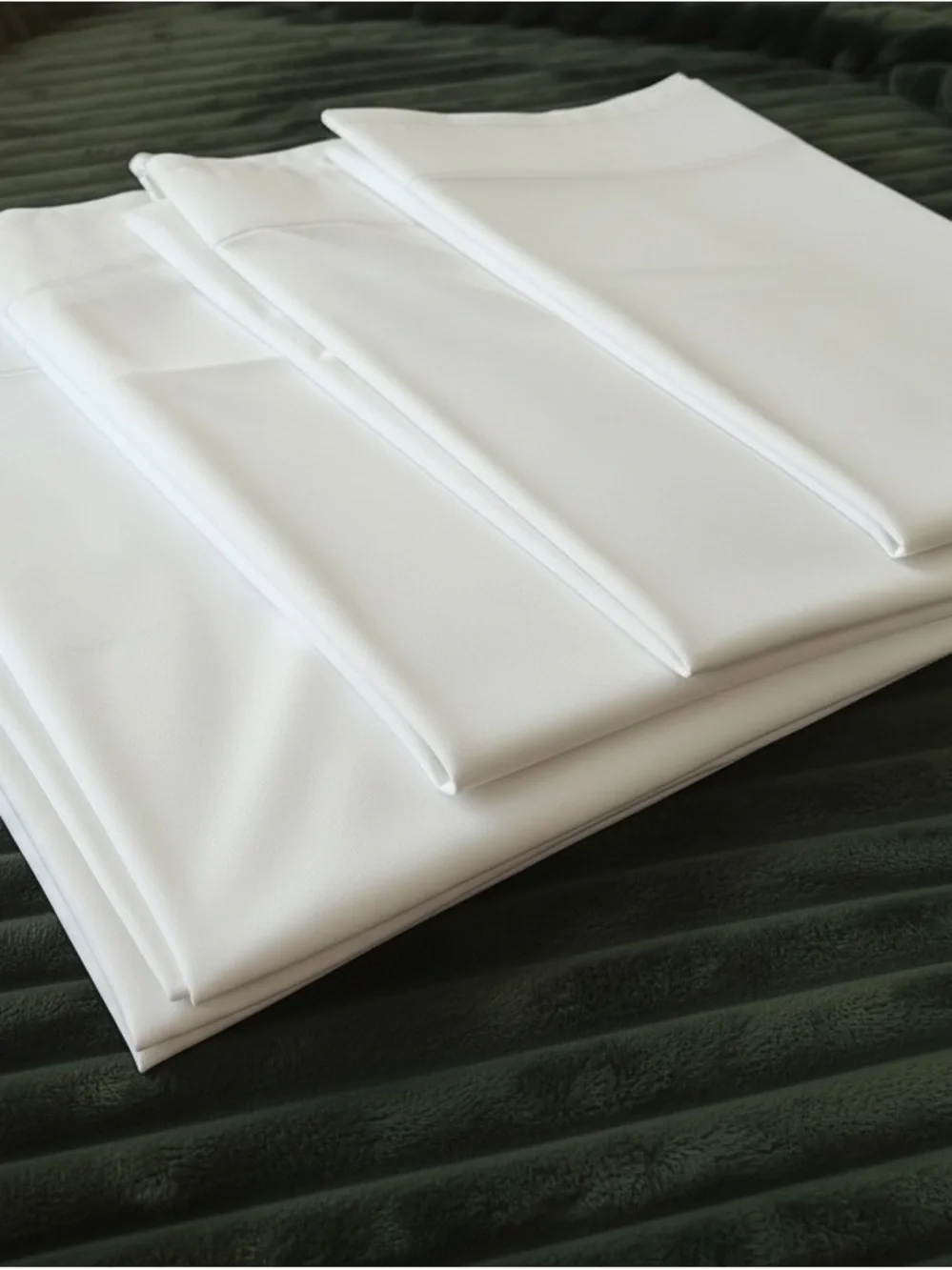 Elegant White Window Curtains - Soft Velvet Drapery Room Darkening Panels